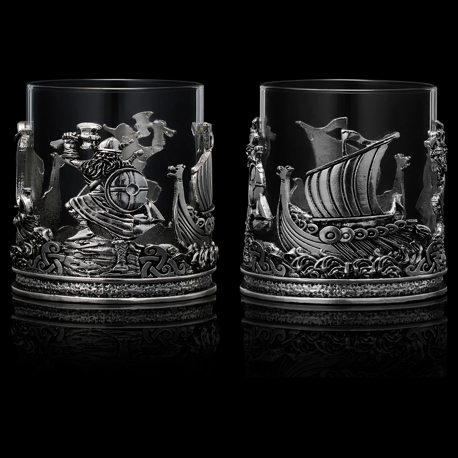 Viking & Mythological Pewter Whiskey - 12oz SINGLE - Keen Glass Solutions