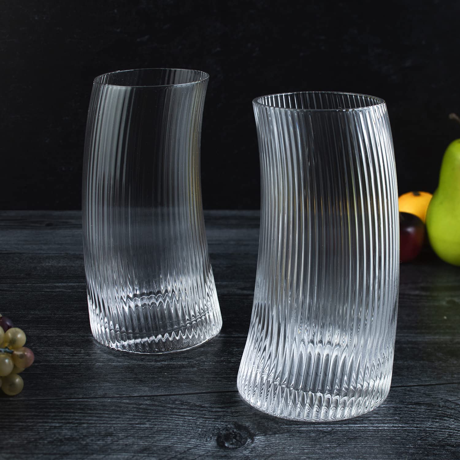 Set of 2 Curvy Cocktail Glasses 8oz - Keen Glass Solutions