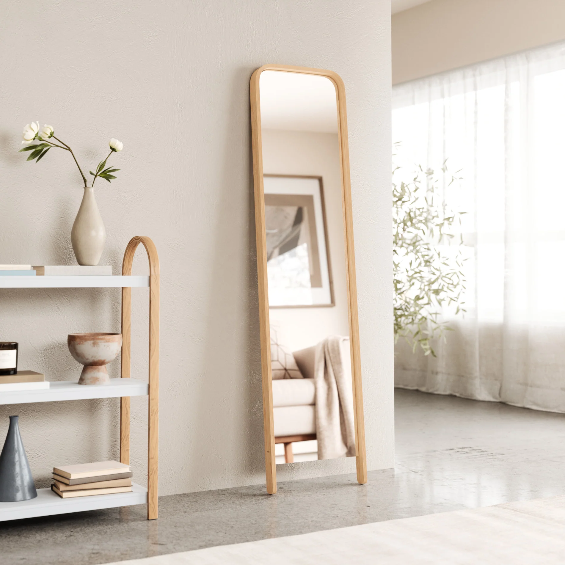 Bellwood Leaning Mirror - Keen Glass Solutions