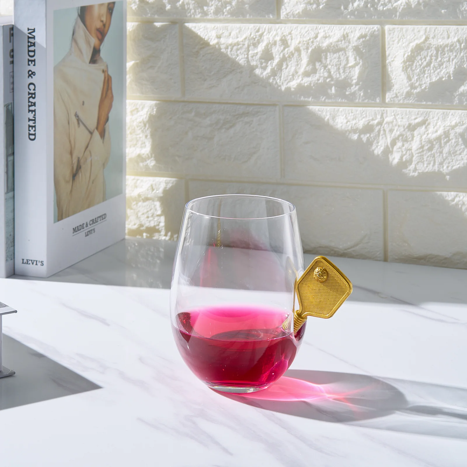 Pickleball Stemless Wine Glasses | Single (17.5 OZ) - Keen Glass Solutions