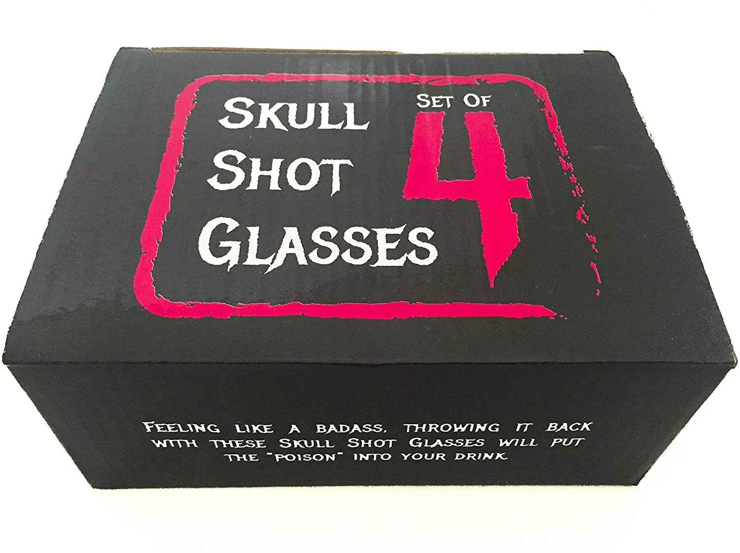 Monkey and Heroes Extra Large Skull Shot Glasses Set of 4 - Keen Glass Solutions