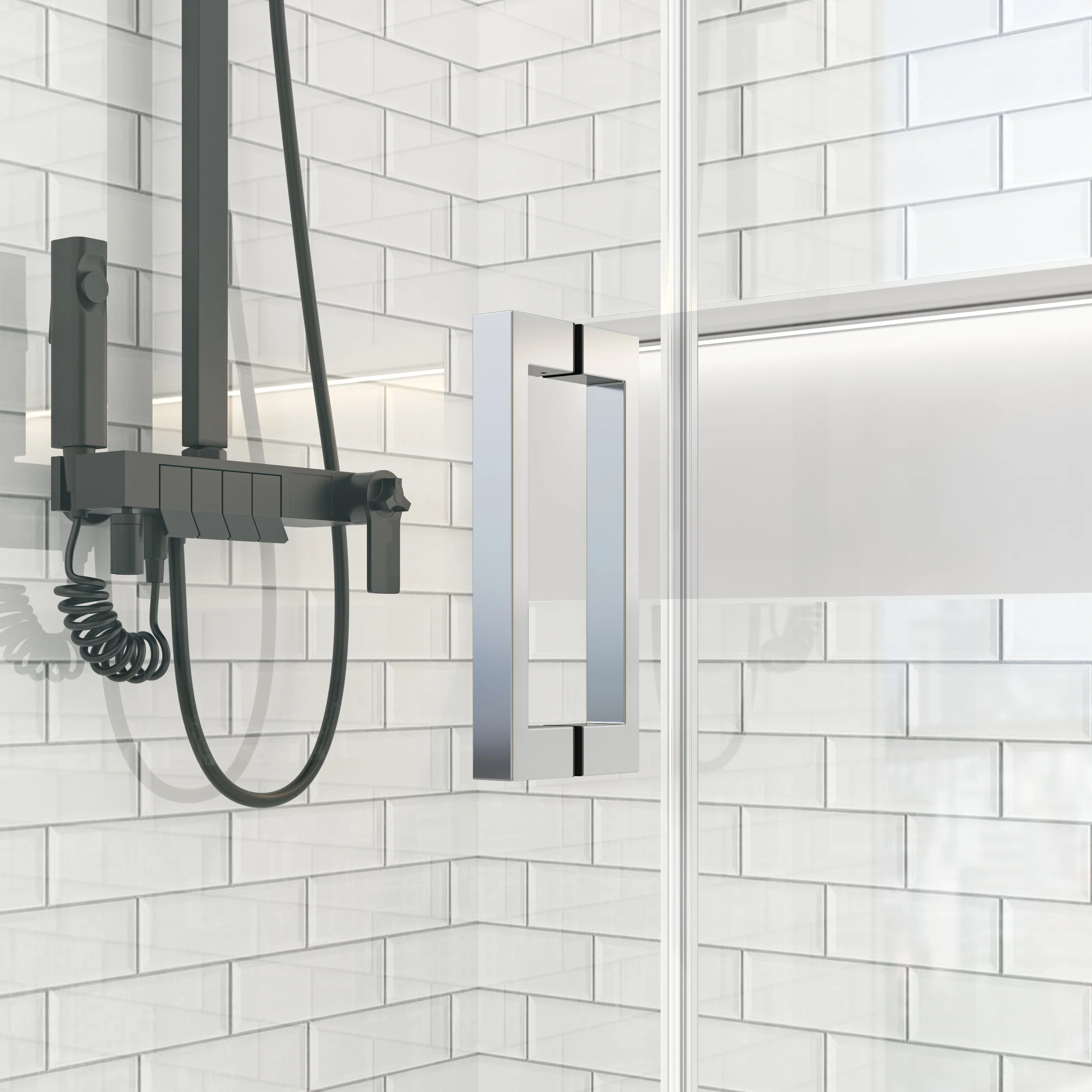 Customize Framed Rectangle Shower Enclosure - P08L-02A - Keen Glass Solutions