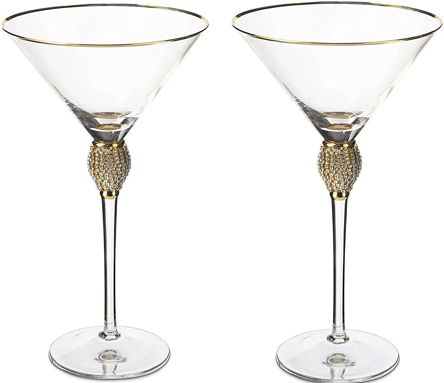 Diamond Collection 2 Piece Stemmed Martini Set - Keen Glass Solutions
