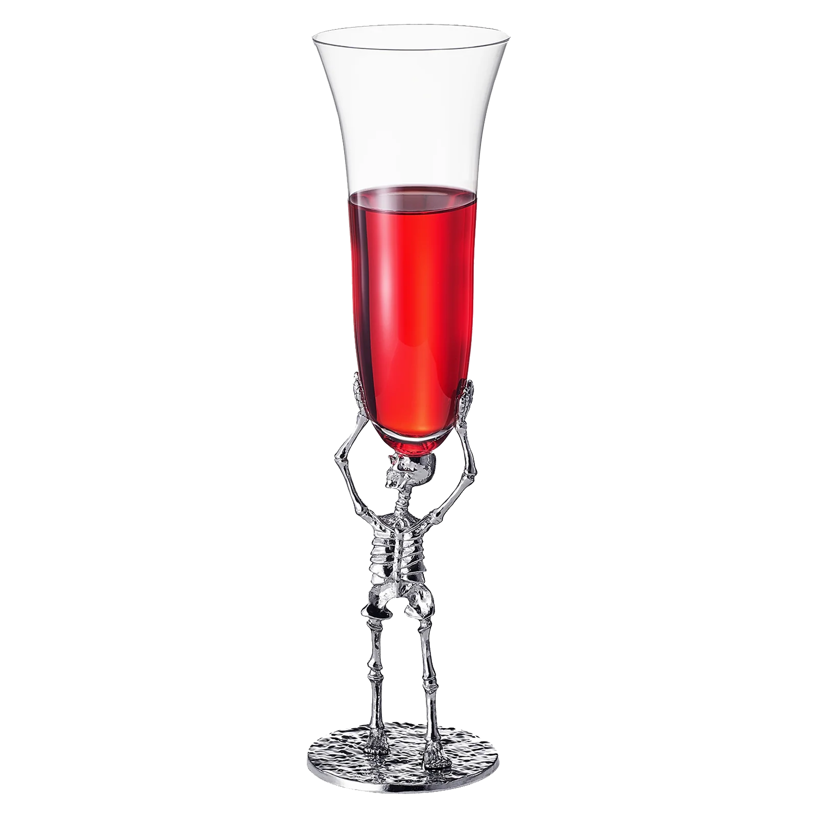 Skeleton Champagne Flute Glass | Single | 7.5oz - Keen Glass Solutions