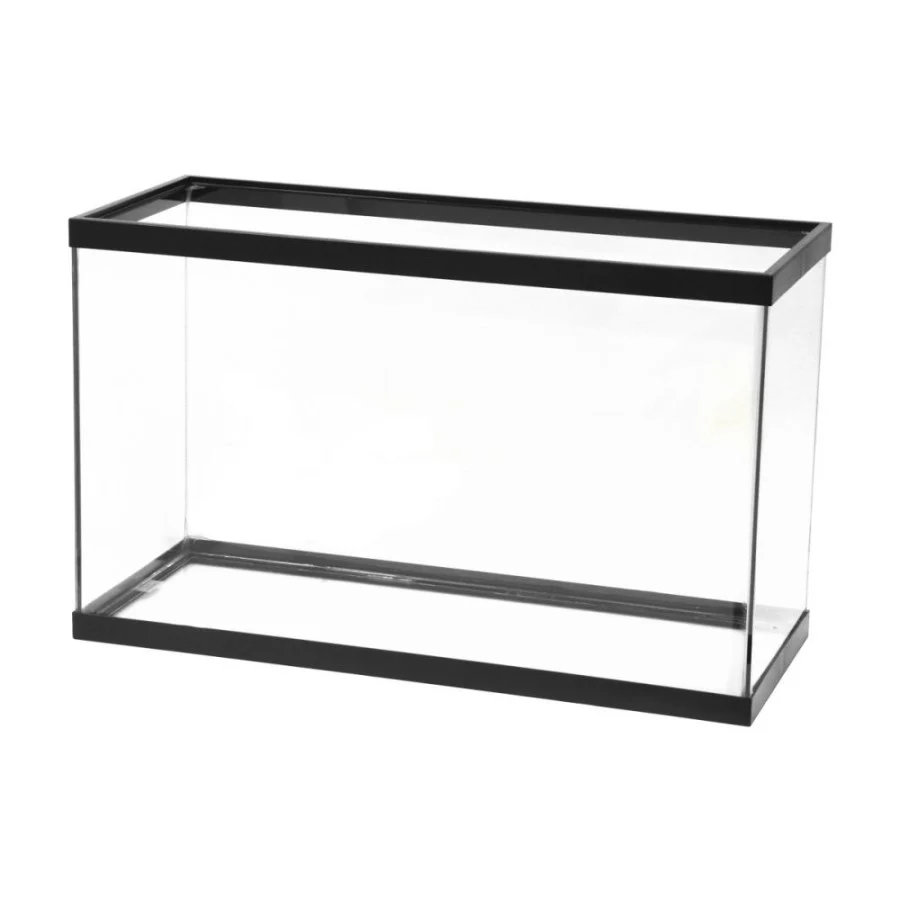 Aqueon Standard Glass Rectangle Aquarium Clear Silicone Black 29 gall. 30x12x18