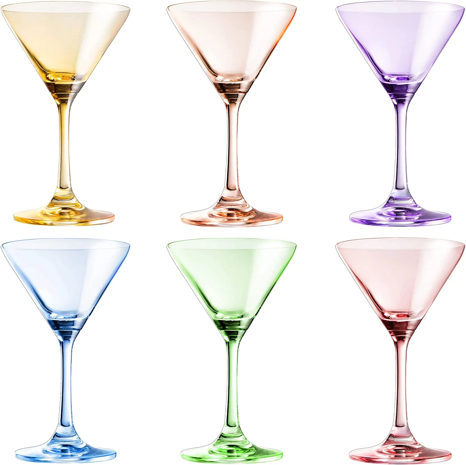 Martini Glasses Set of 6 | 8oz | Crystal Luxury Martini Glass - Keen Glass Solutions