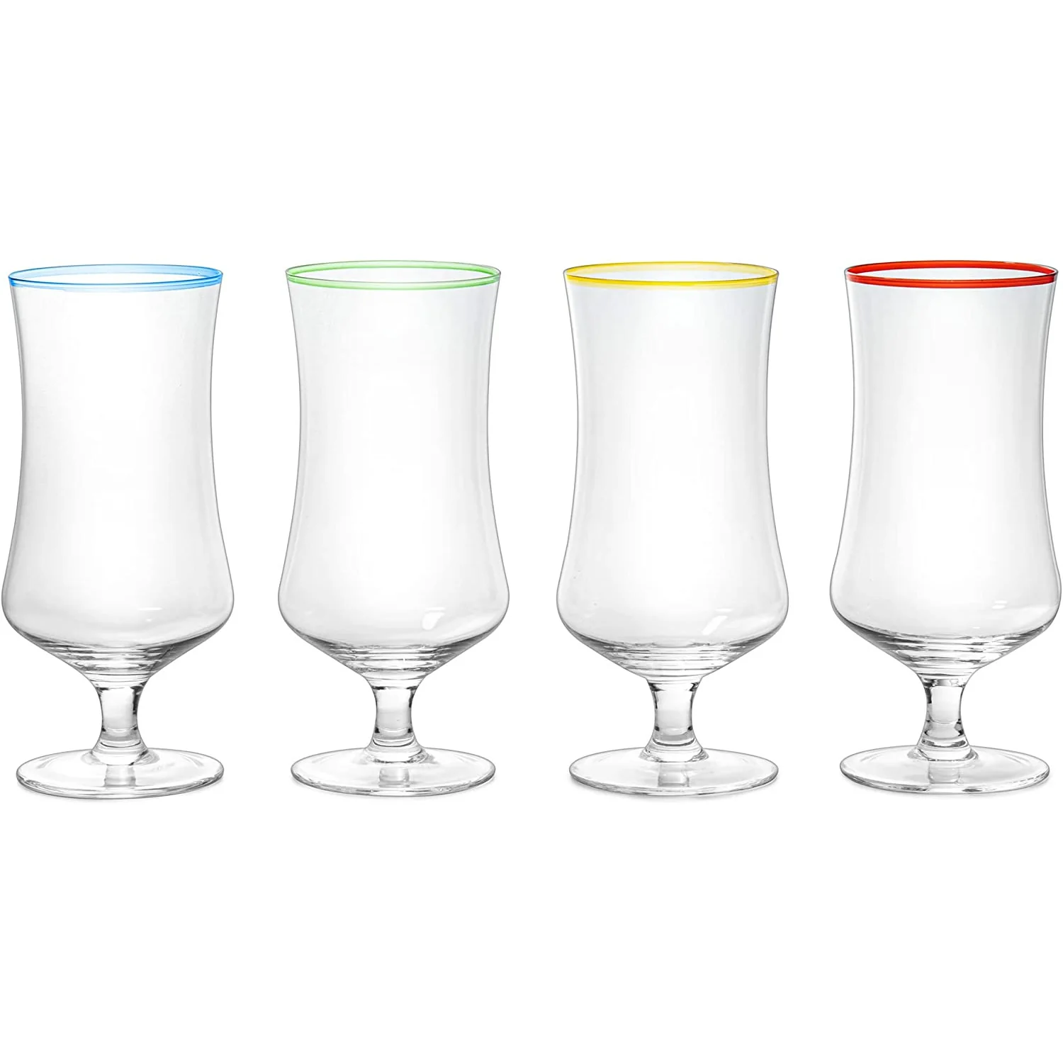 Set of 4 Pina Colada Hurricane Glasses 14oz - Keen Glass Solutions