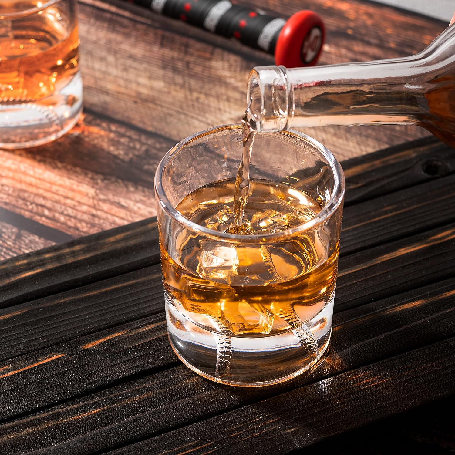 The Wine Savant Baseball Whiskey Glass - 12oz - Keen Glass Solutions