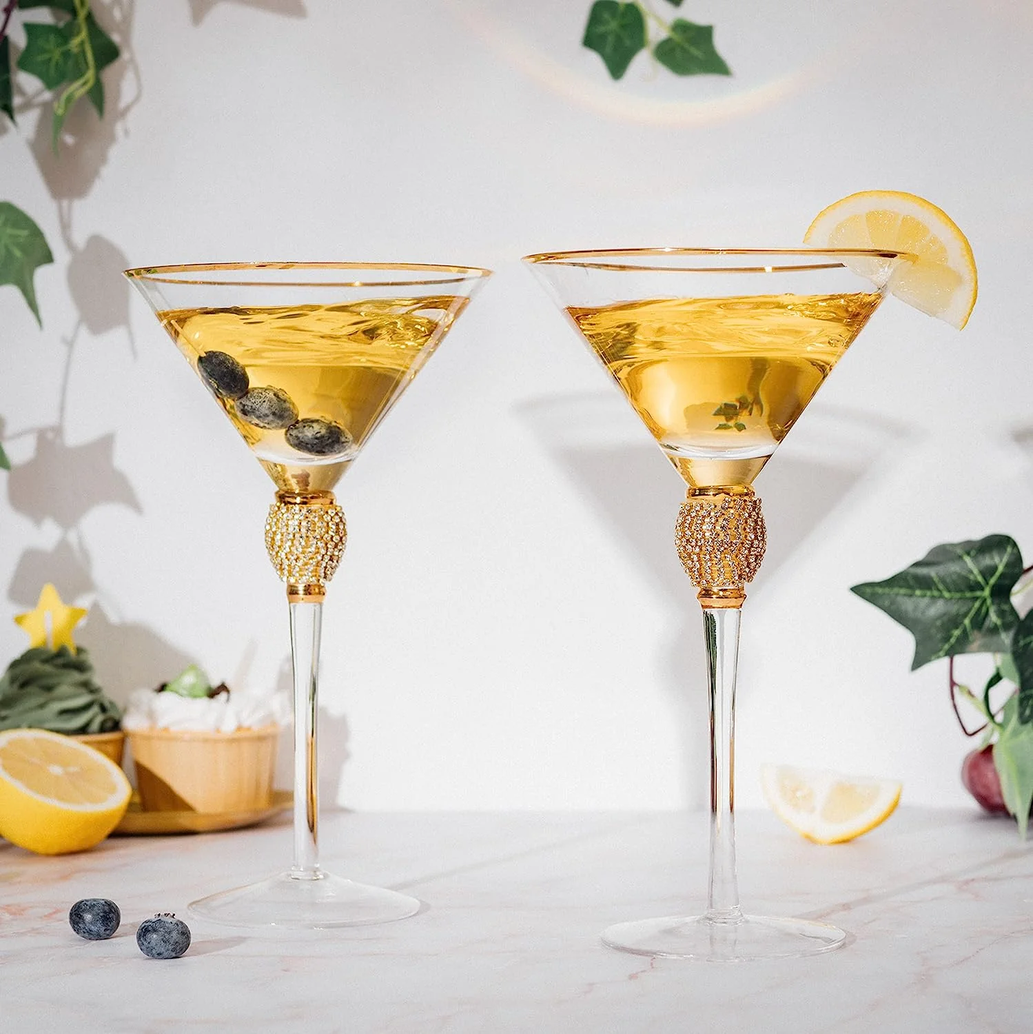 Diamond Collection 2 Piece Stemmed Martini Set - Keen Glass Solutions