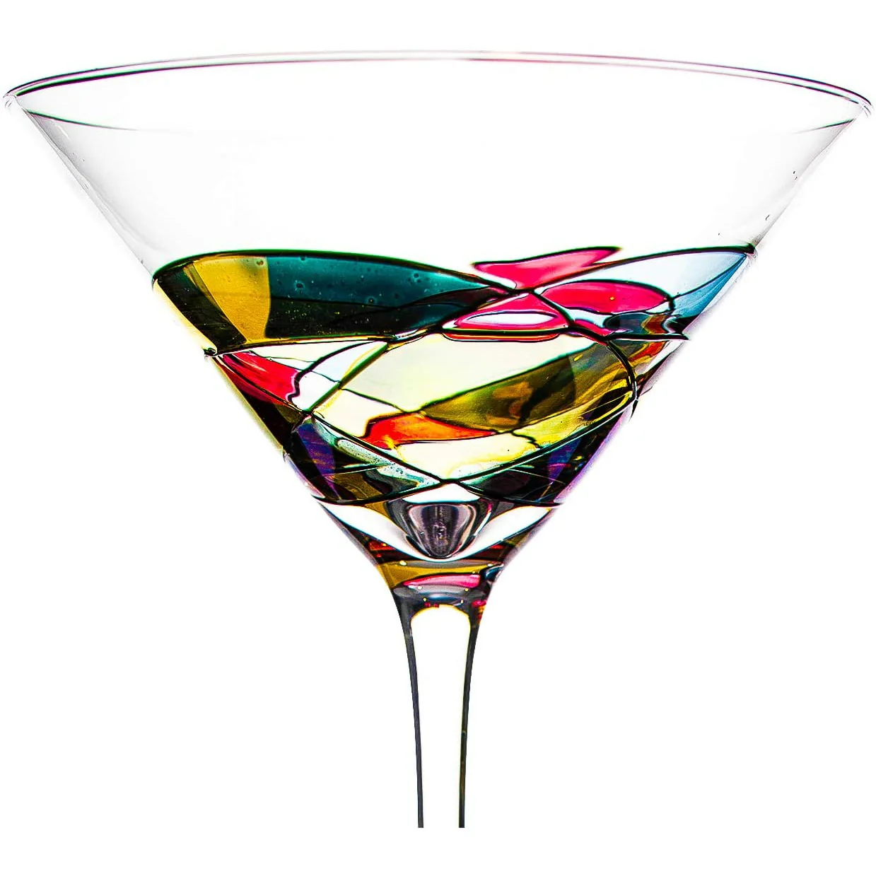 The Wine Savant Artisanal Hand Painted Stemless (Martini) - Keen Glass Solutions