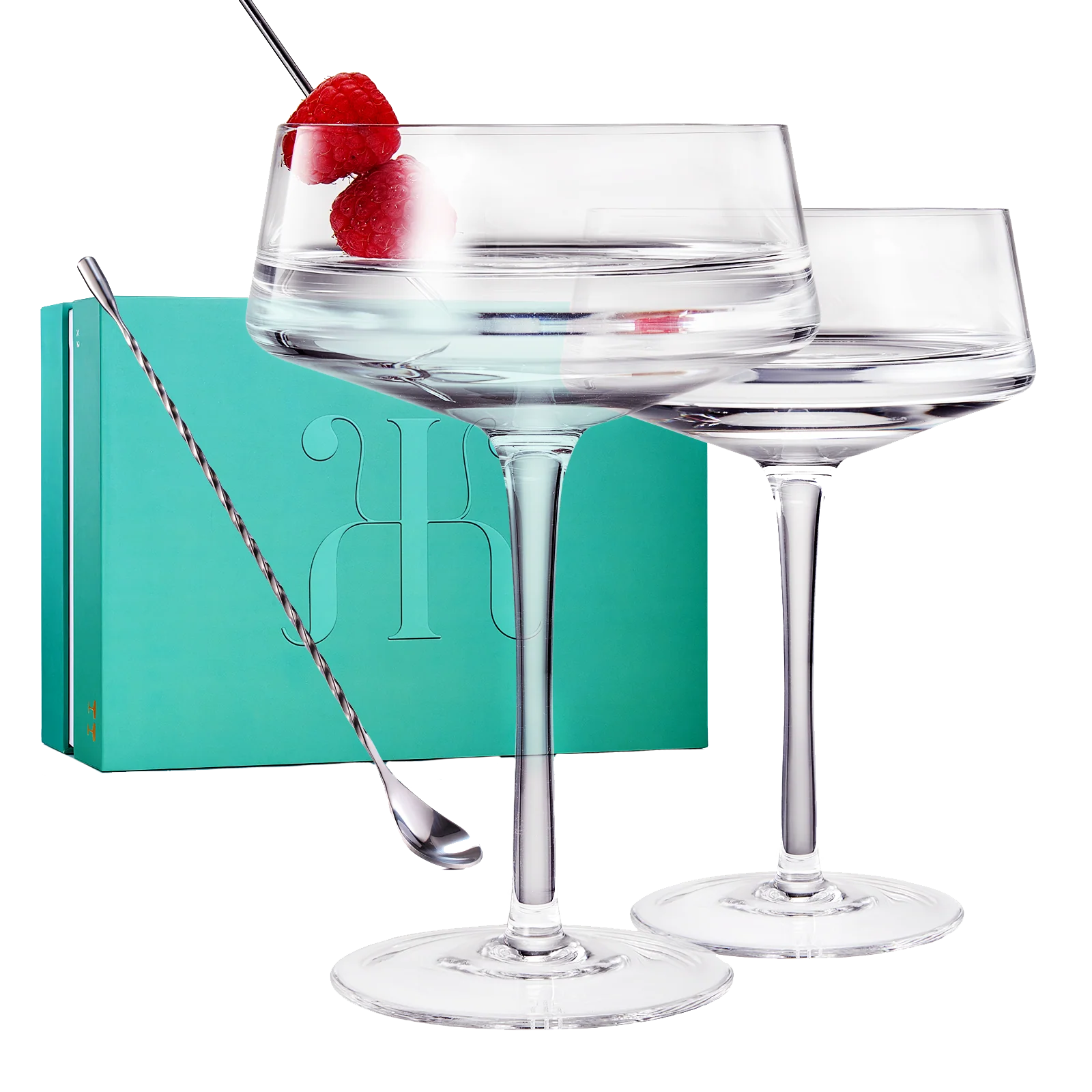 Luxury Martini Glass Set of 2 | 10oz - Keen Glass Solutions