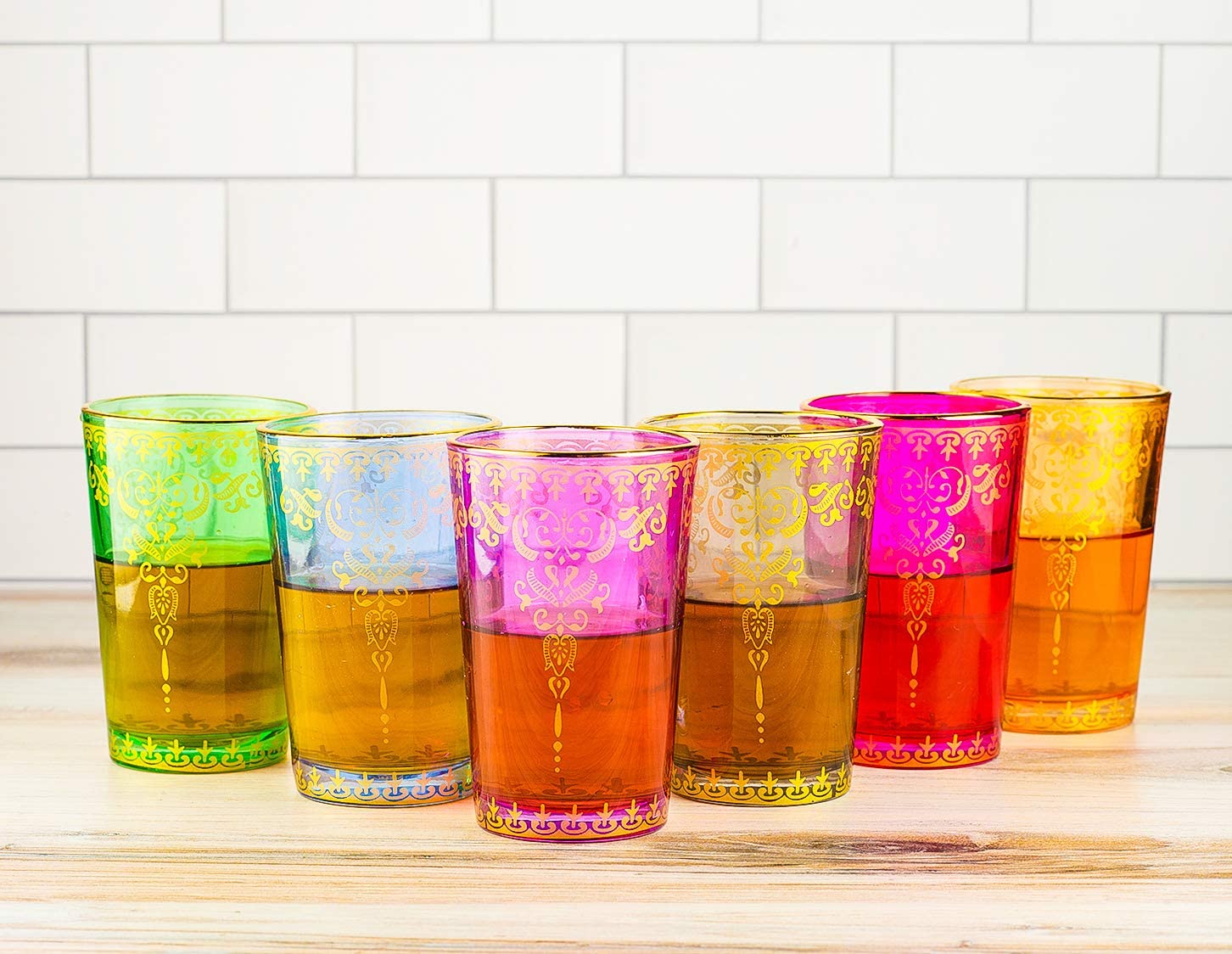Moroccan Glasses Artisan Hand-Made, 170 ml (6 Colors) - Keen Glass Solutions