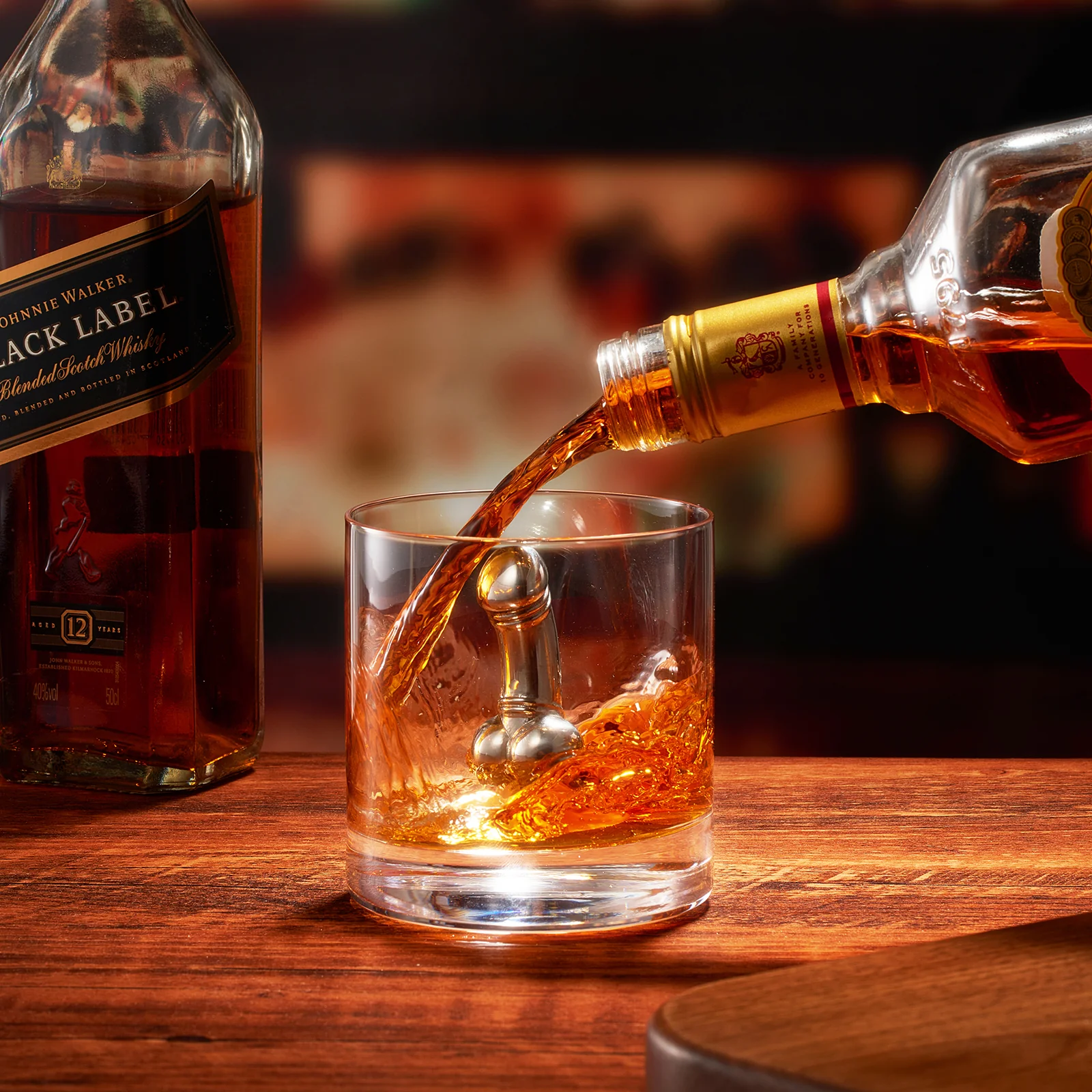 Unique Whiskey & Wine Chiller - Funny Liquor Ice Chilling Suction Cup - Keen Glass Solutions