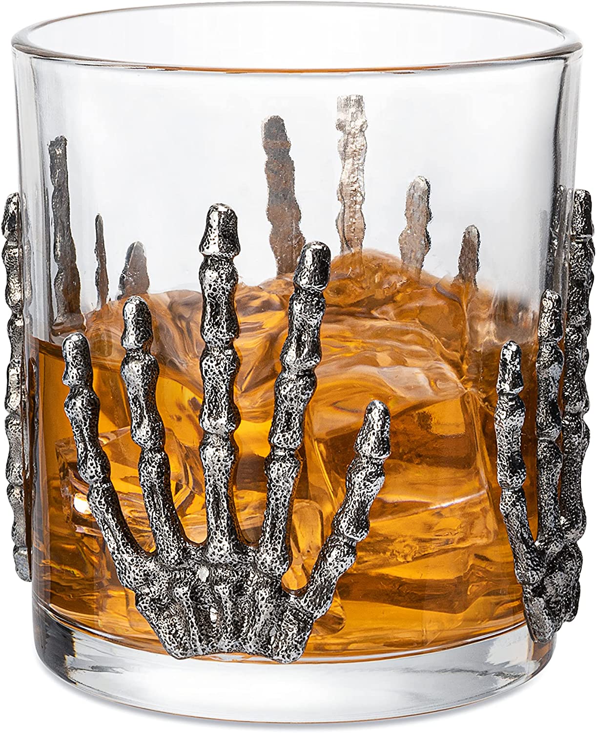 The Wine Savant Skeleton Hand Wine Glass Set of 2 - Keen Glass Solutions