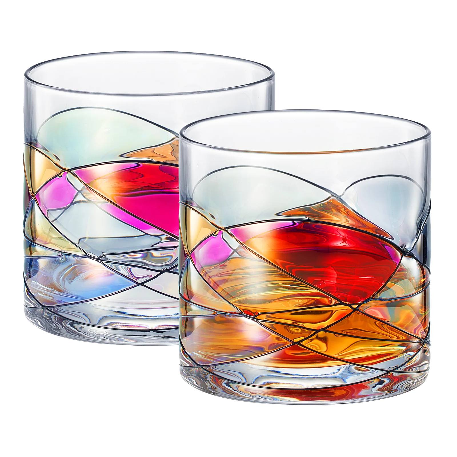 Artisanal Hand Painted Whiskey - 9.6 OZ Glassware - Keen Glass Solutions
