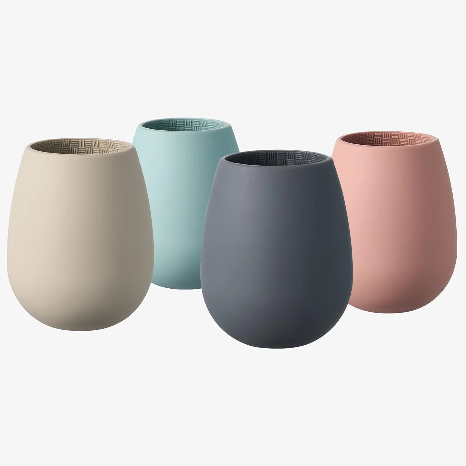 Unbreakable Silicone Stemless Wine Glassware | Set of 4 - Keen Glass Solutions