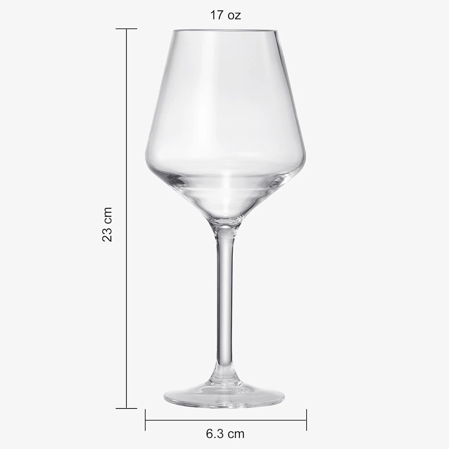 Unbreakable Stemmed Wine Glasses, Tritan Acrylic | Set of 6, (18oz) - Keen Glass Solutions