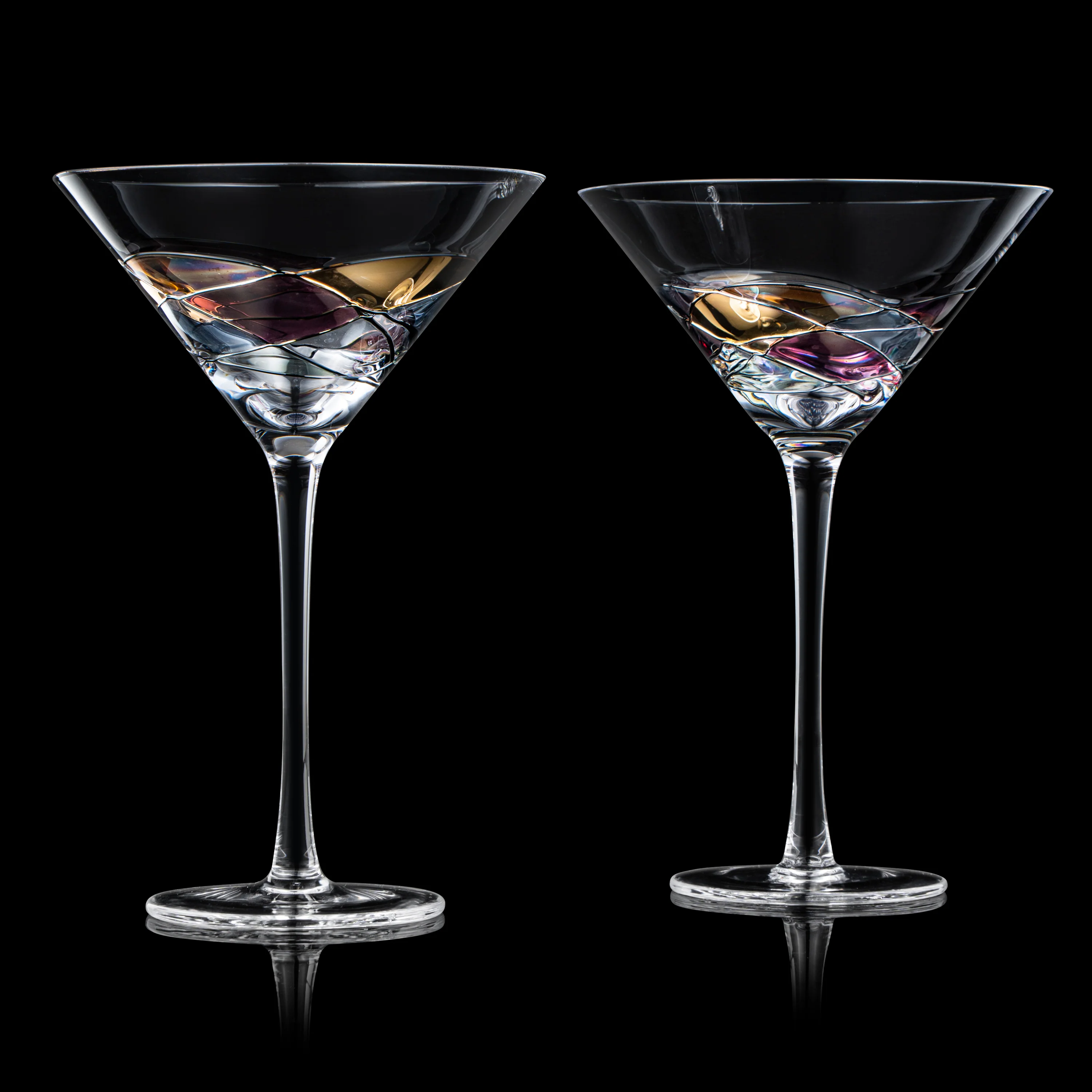 The Wine Savant Artisanal Hand Painted Stemless (Martini) - Keen Glass Solutions