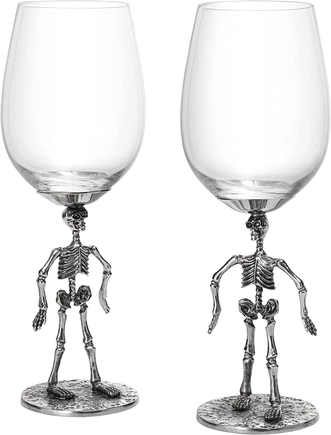 Stemmed Skeleton Wine Glass Set of 2 - Keen Glass Solutions