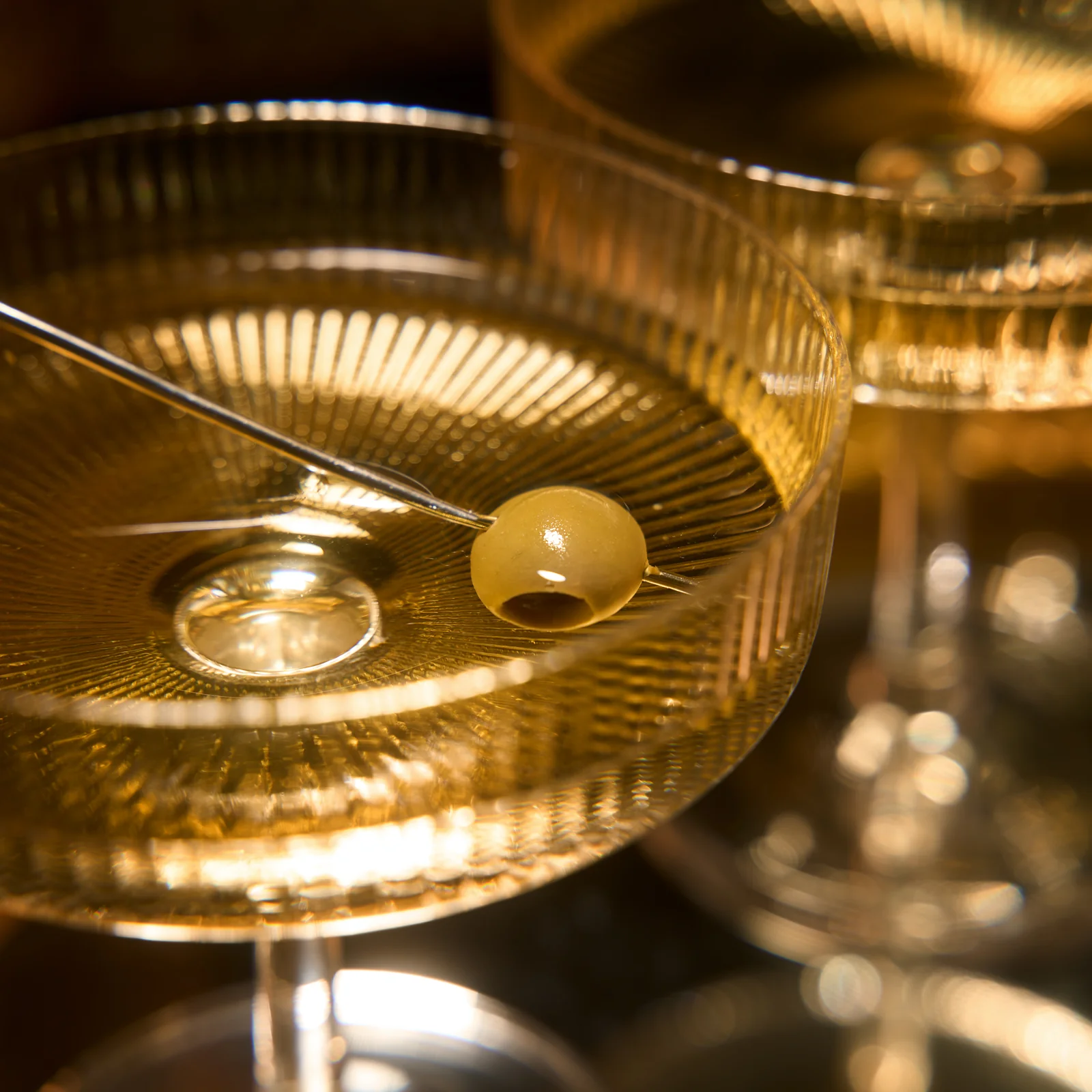 Ribbed Coupe Cocktail Glasses 8 oz | Set of 4 (Clear) - Keen Glass Solutions