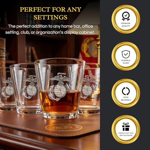 Marine Whiskey & Wine Glasses Set of 4 - Keen Glass Solutions