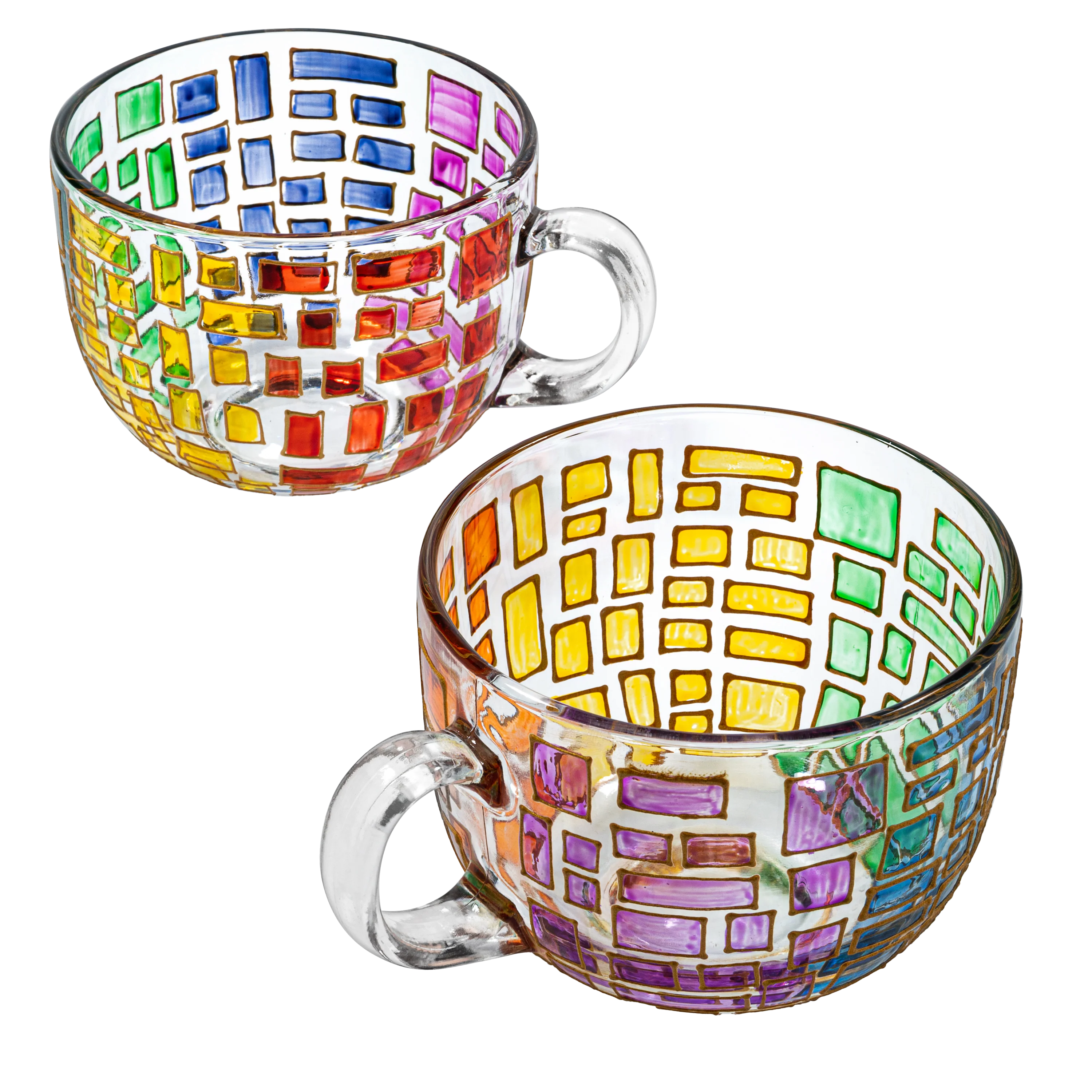 Renaissance Stained Glass Windows Mugs, Set of 2 - Keen Glass Solutions