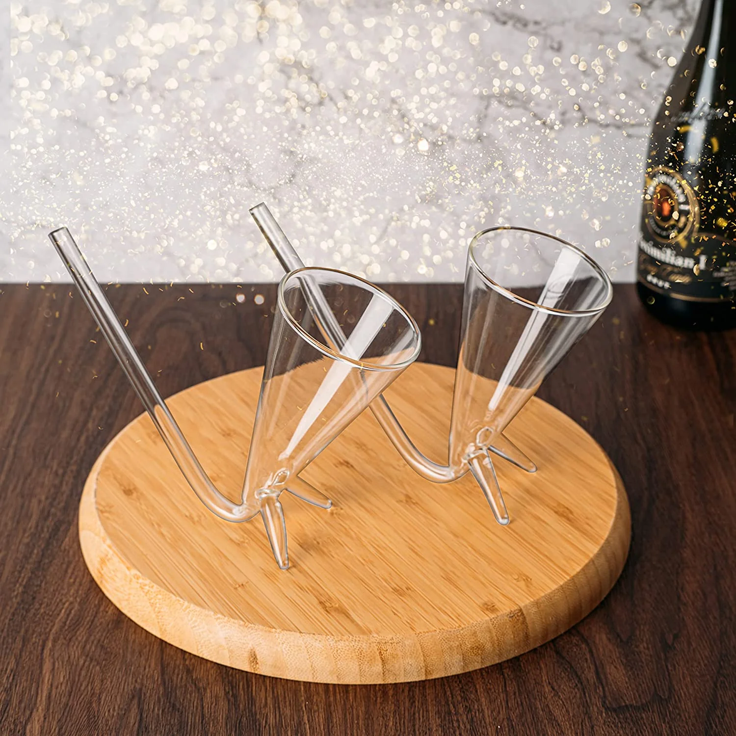 Champagne Shooter - Chug Flutes Guzzler Glasses Unique Gifts - Keen Glass Solutions