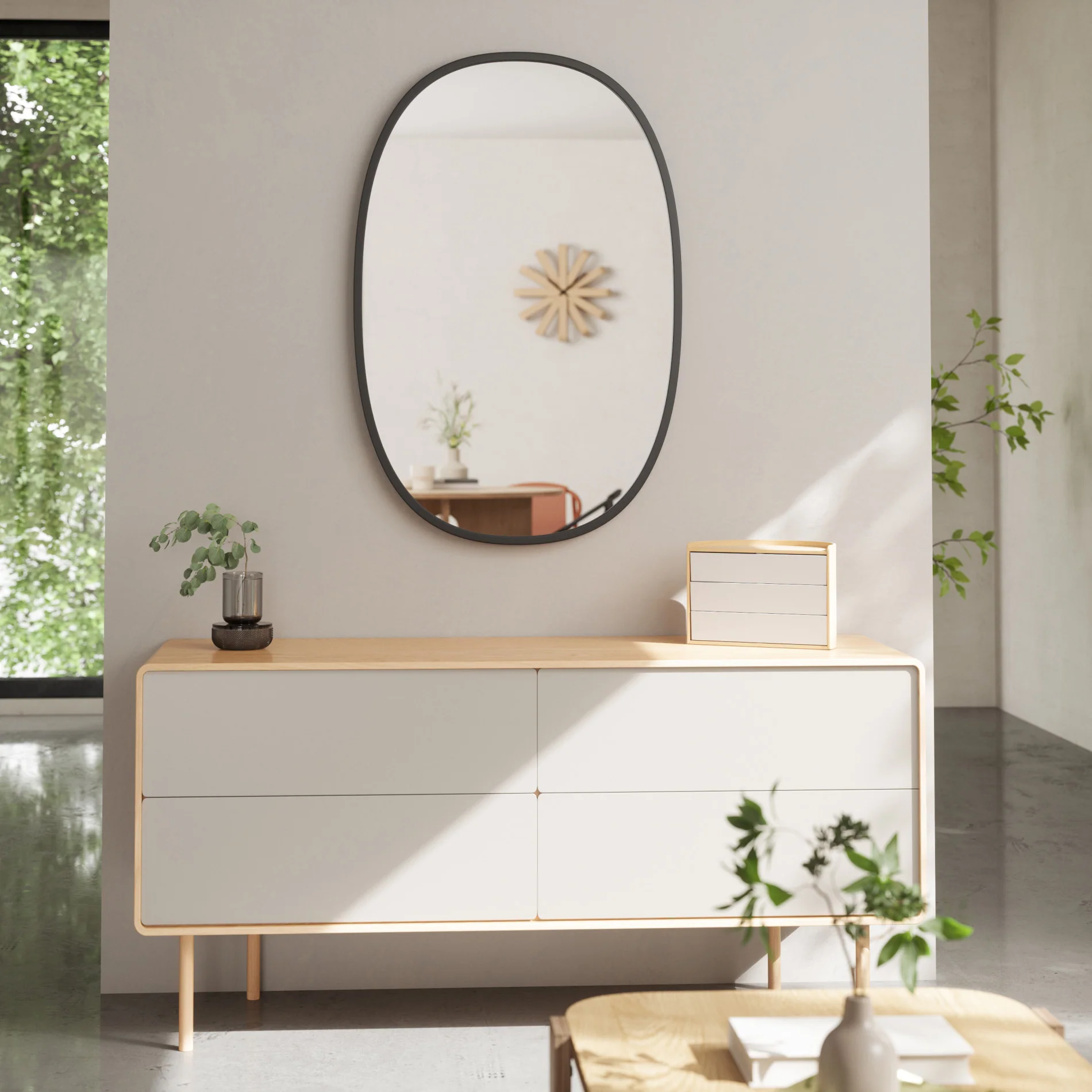 Hub Oval Wall Mirror - Keen Glass Solutions