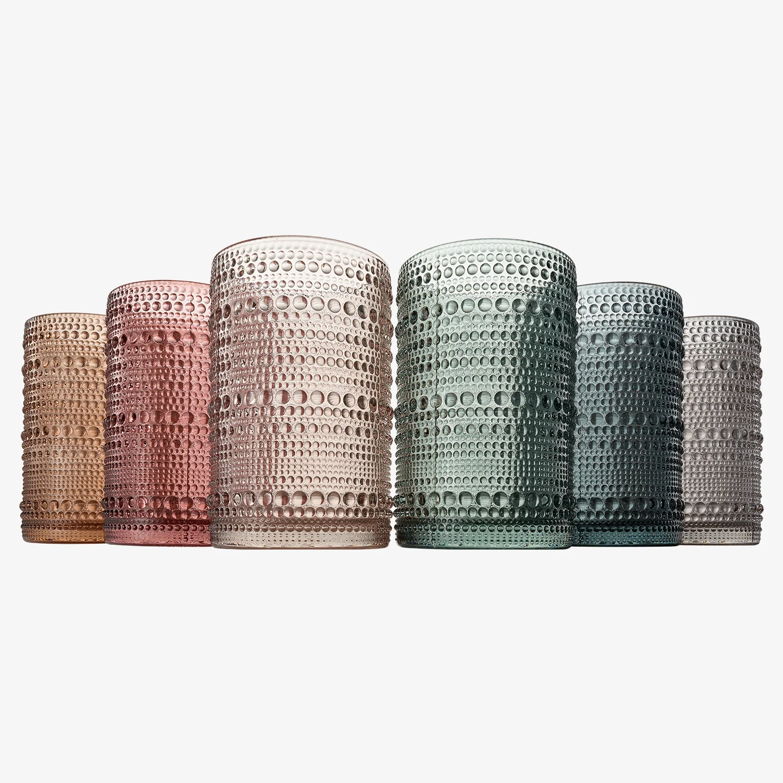 Beaded Highball Drinking Glasses | Set of 6 - Keen Glass Solutions