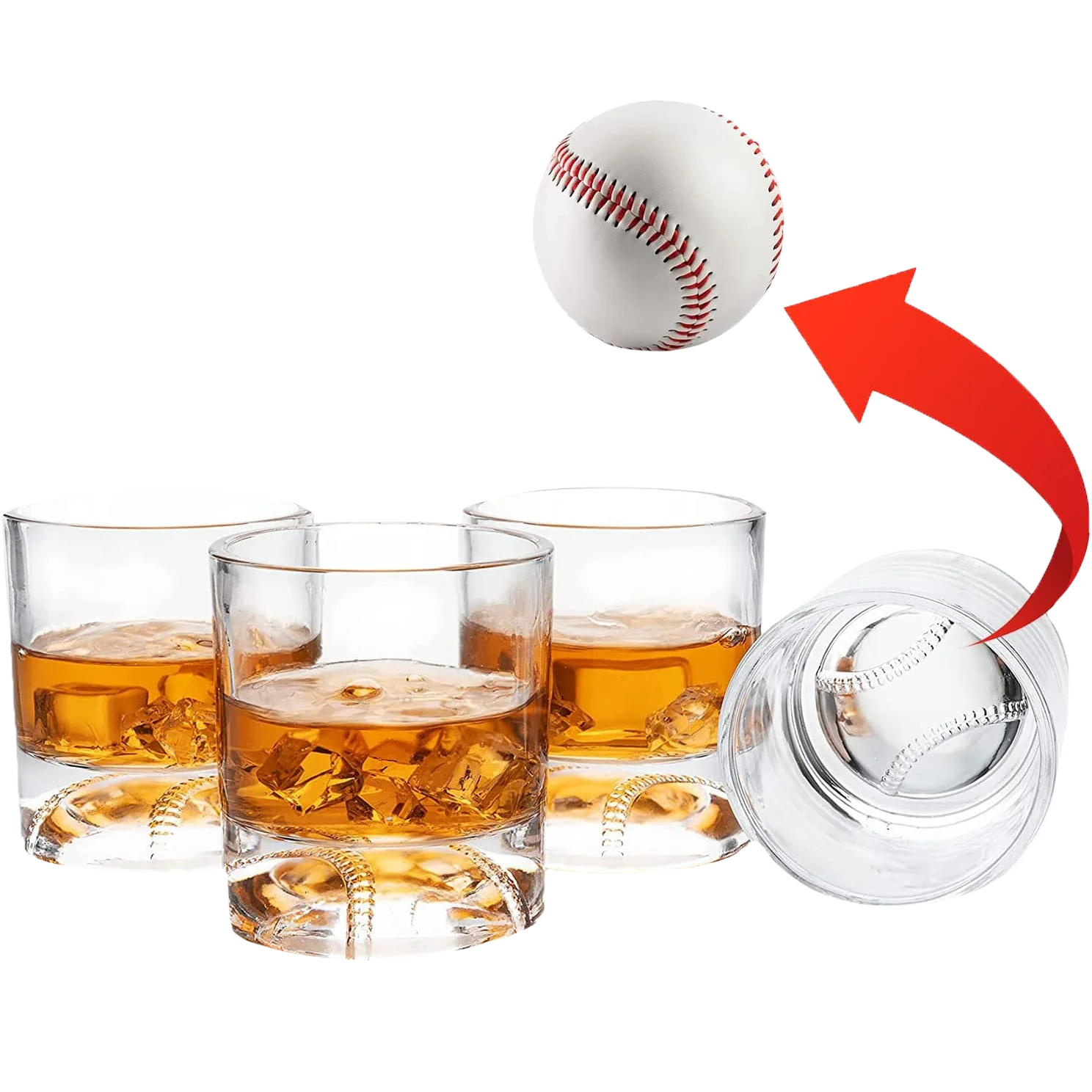 The Wine Savant Baseball Whiskey Glass - 12oz - Keen Glass Solutions