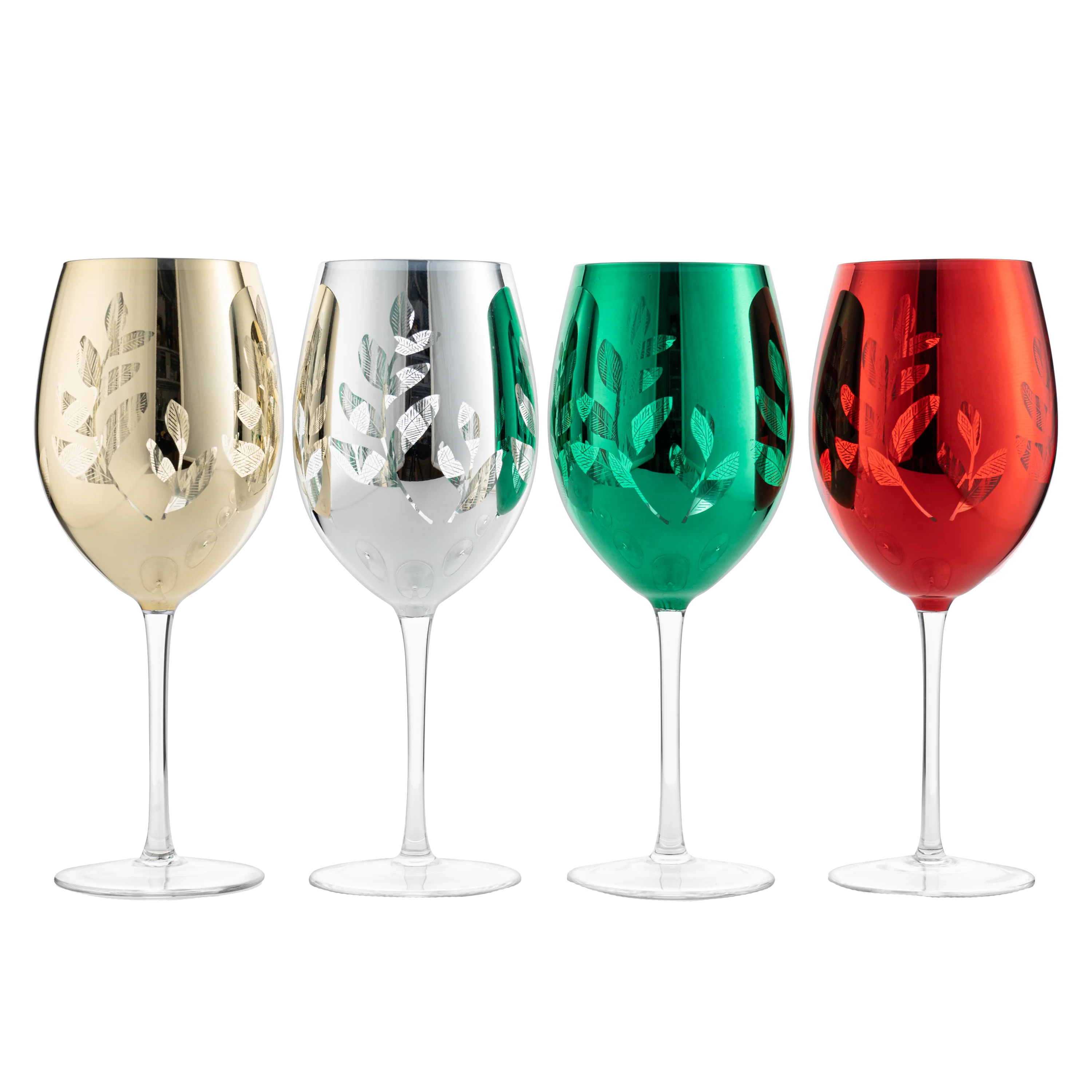 Multicolor 4-Piece Tree Stemless Wine & Water Glasses (Stemmed) - Keen Glass Solutions