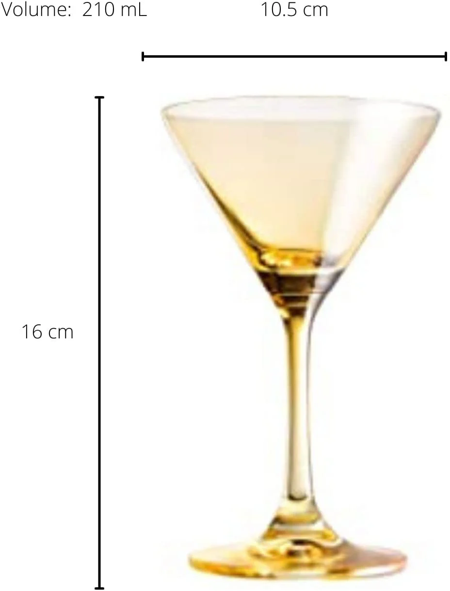 Martini Glasses Set of 6 | 8oz | Crystal Luxury Martini Glass - Keen Glass Solutions