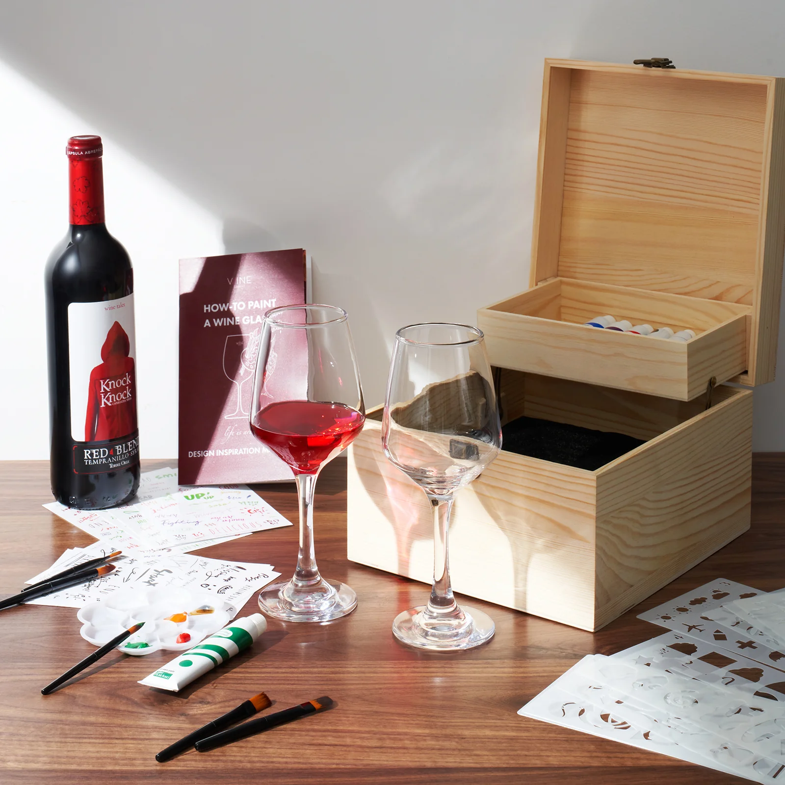 Wine Glass Painting Gift Set - Do it Yourself! - Wine Lover Gift - Keen Glass Solutions