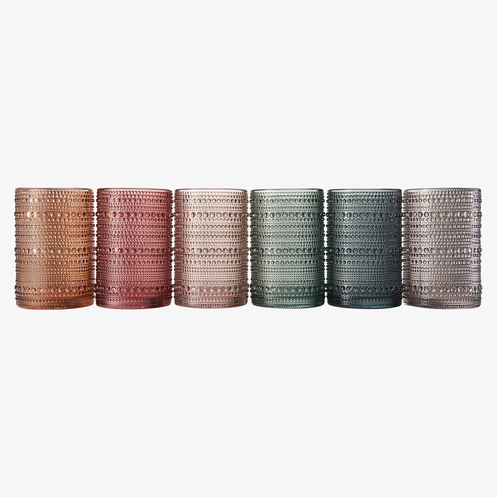 Beaded Highball Drinking Glasses | Set of 6 - Keen Glass Solutions