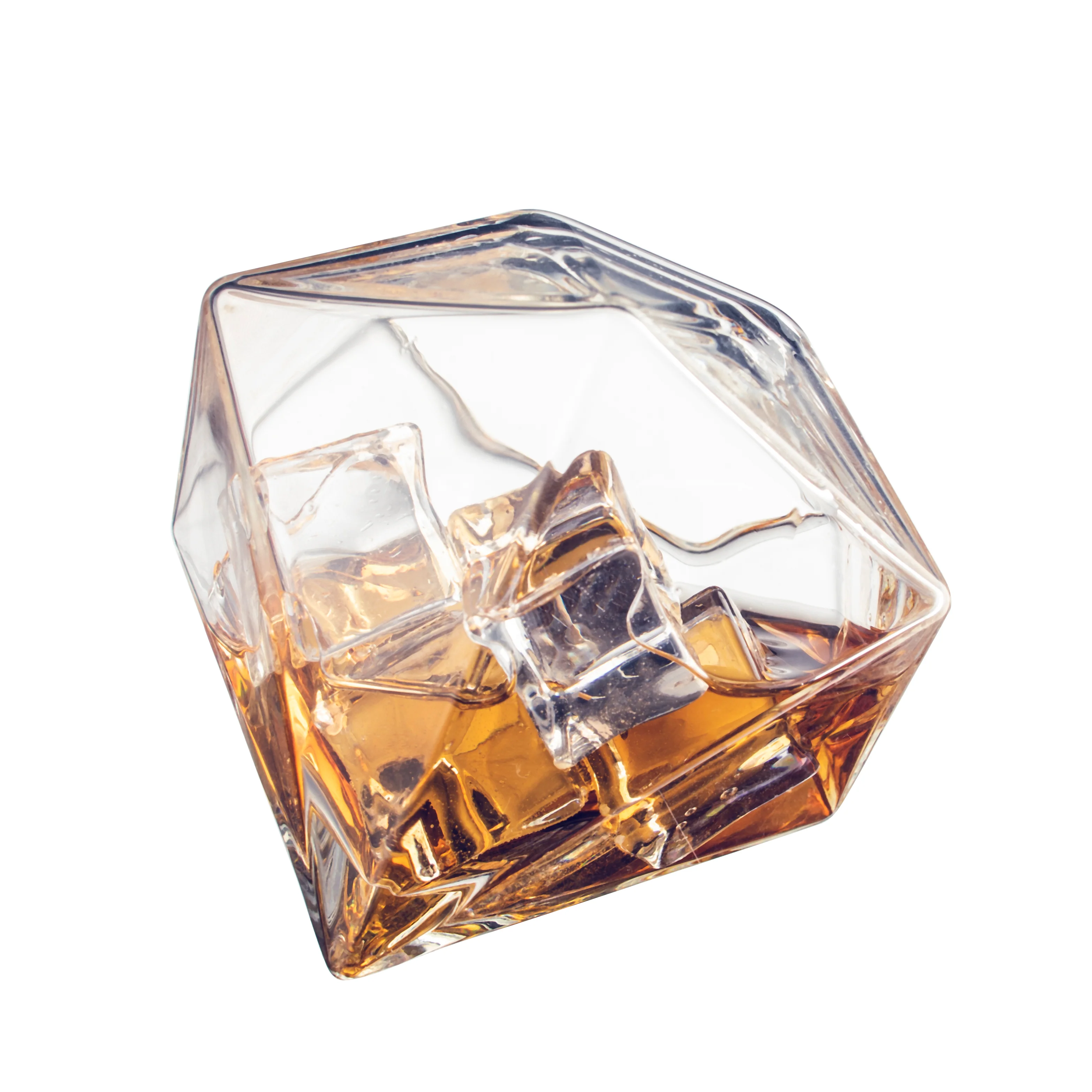 Set of 4 Diamond Whiskey & Wine Glasses 10oz - Keen Glass Solutions
