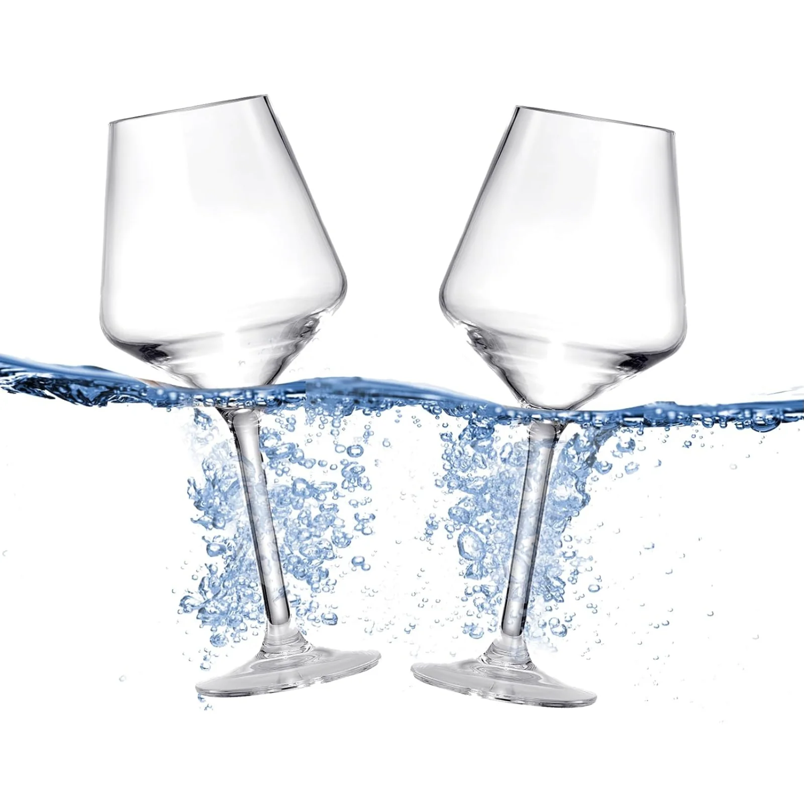 Unbreakable Stemmed Wine Glasses, Tritan Acrylic | Set of 2 (18oz) - Keen Glass Solutions