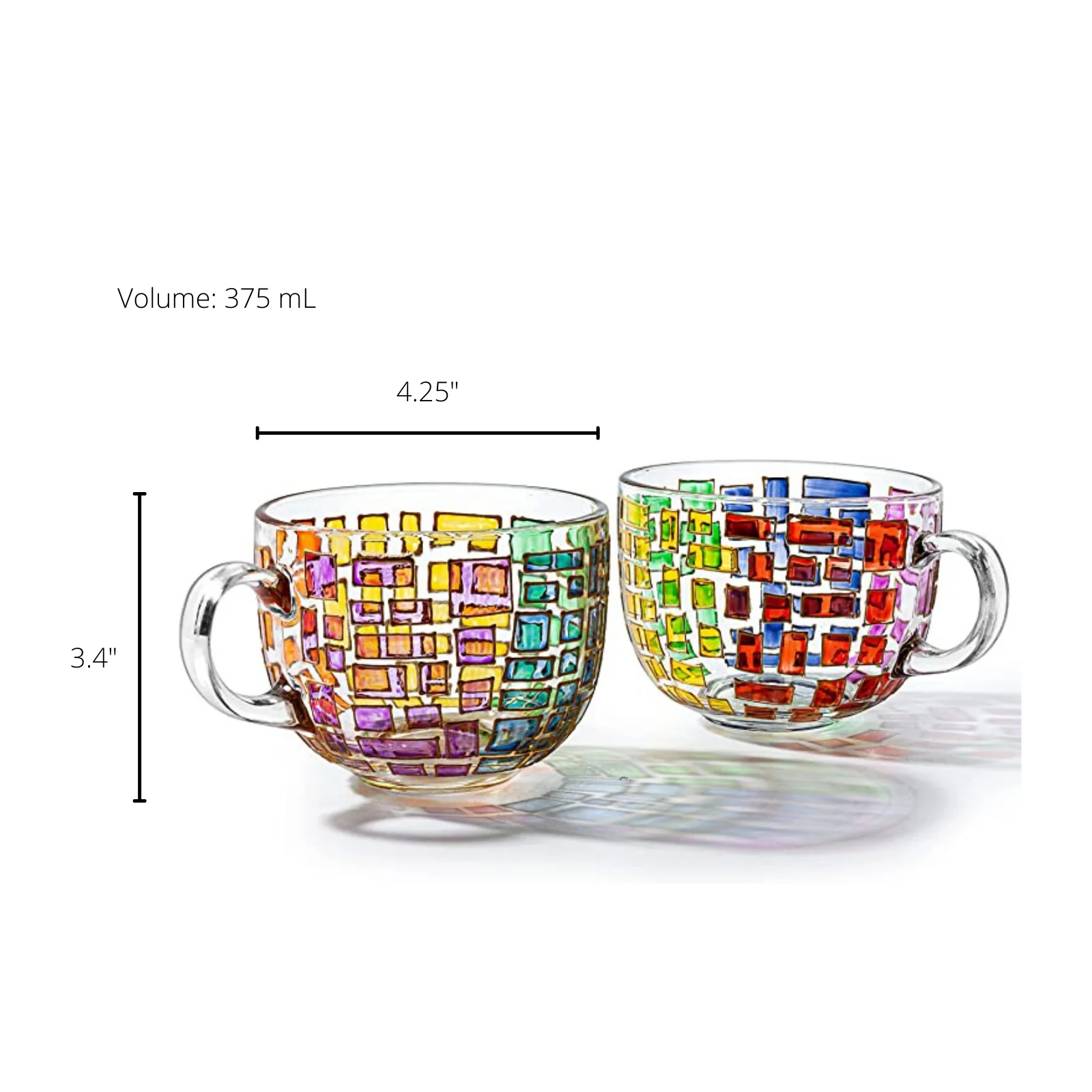 Renaissance Stained Glass Windows Mugs, Set of 2 - Keen Glass Solutions
