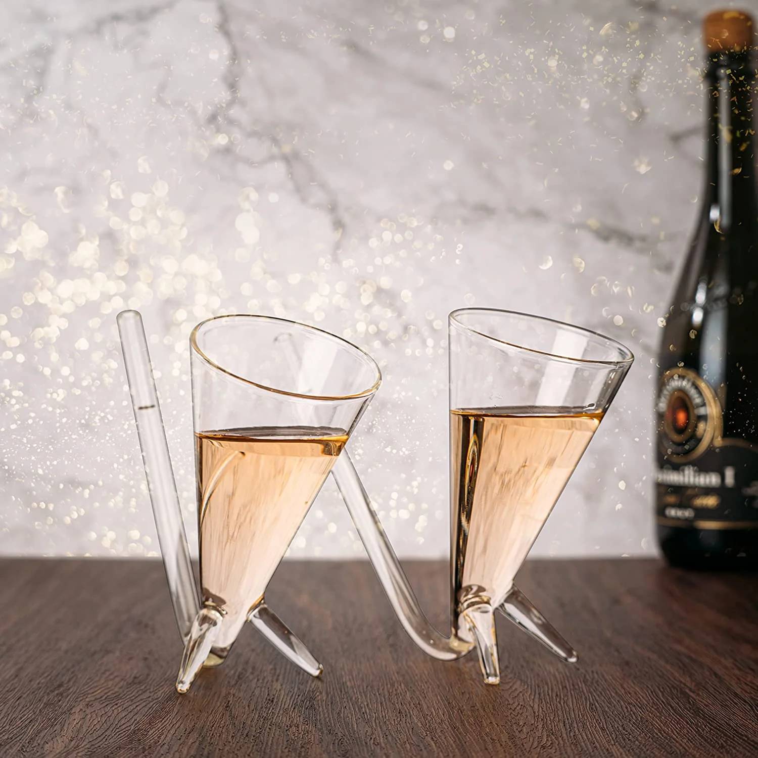 Champagne Shooter - Chug Flutes Guzzler Glasses Unique Gifts - Keen Glass Solutions