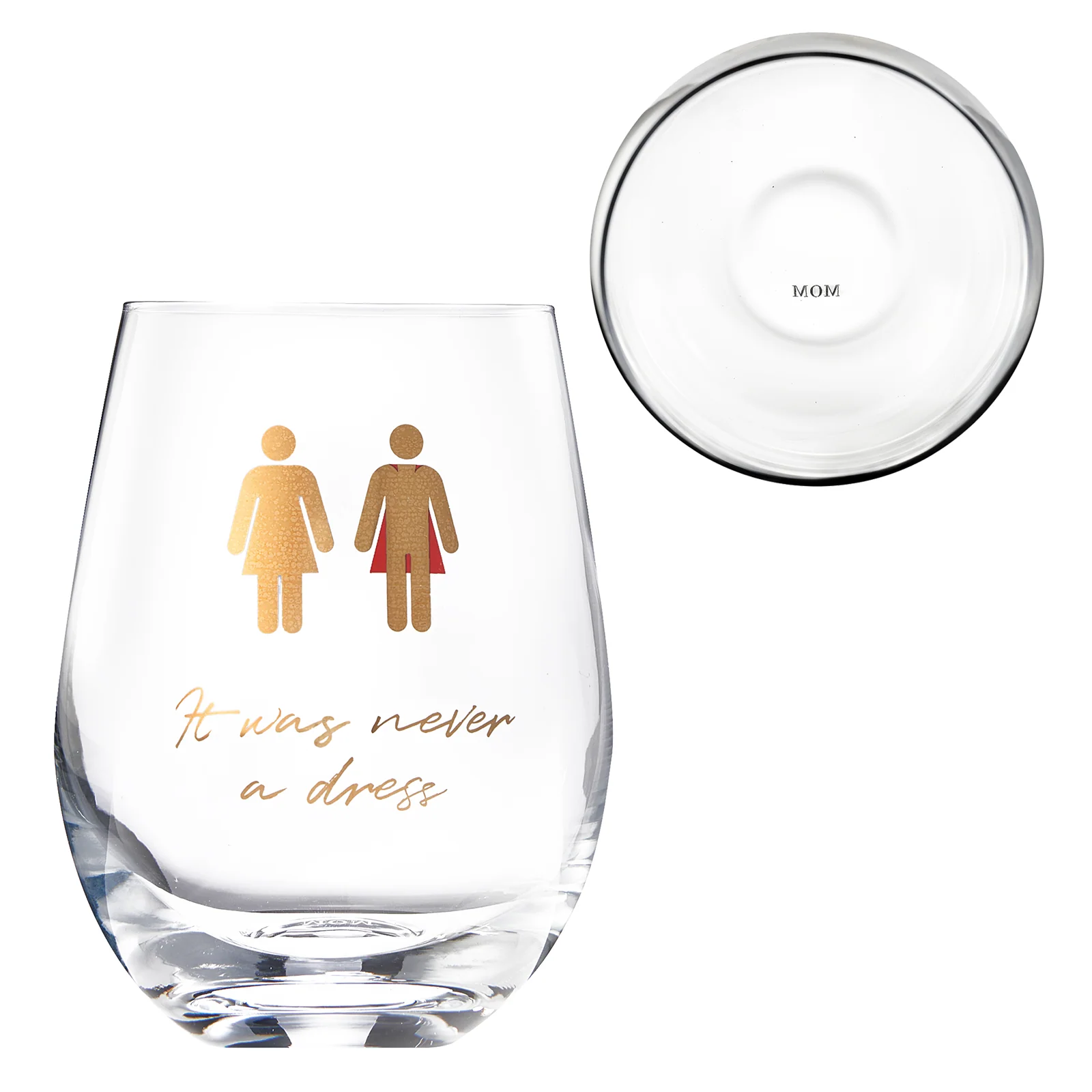 It Was Never a Dress, It Was Always a Cape Wine Glass - Keen Glass Solutions