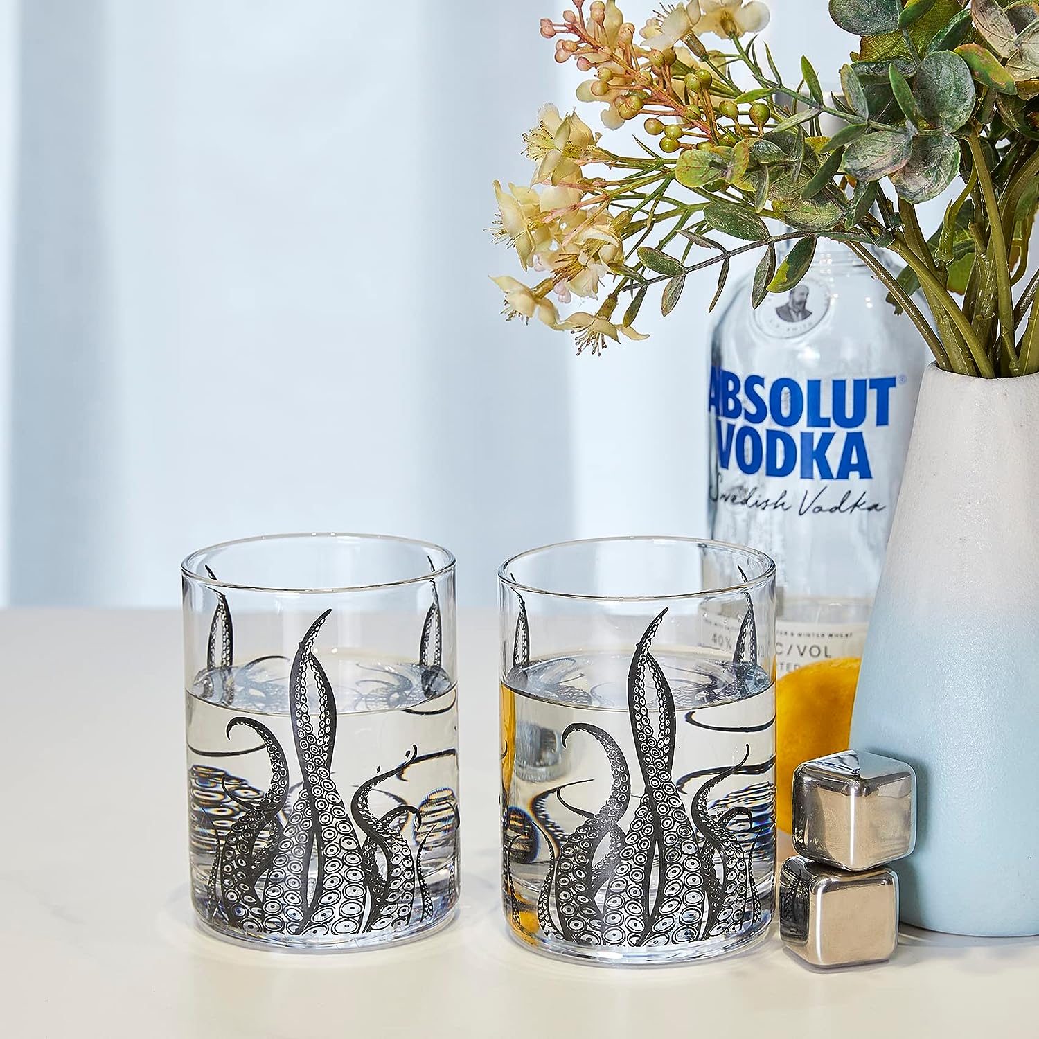 Octopus Tentacle Whiskey Glassware | Set of 2 | 9 OZ - Keen Glass Solutions