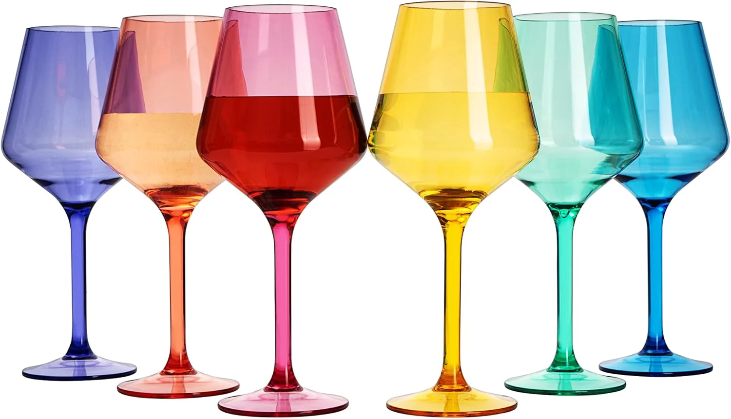 European Style Crystal, Stemmed Wine Glasses | Set of 6 | 15oz - Keen Glass Solutions