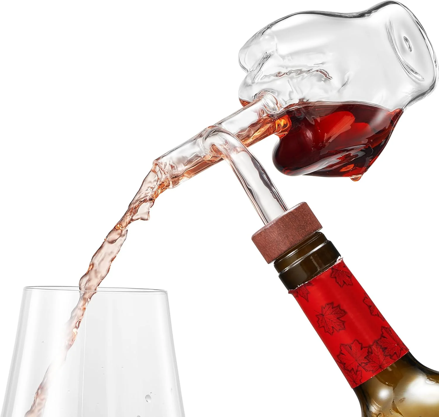 Italian Wine Aerator Decanter, Aerator Pourer, Red & White - Keen Glass Solutions
