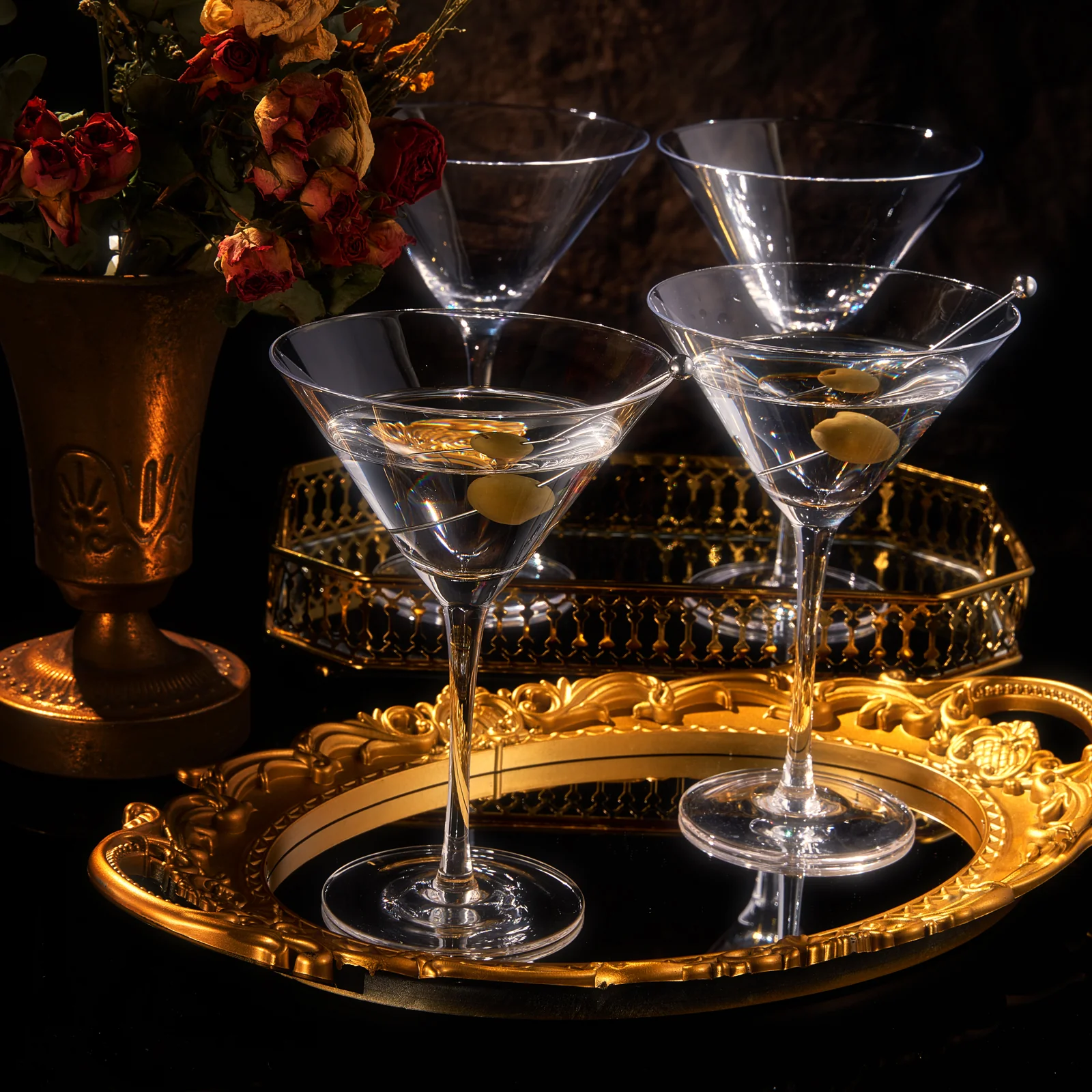 Crystal Martini Glass Set of 4 | 10oz - Keen Glass Solutions