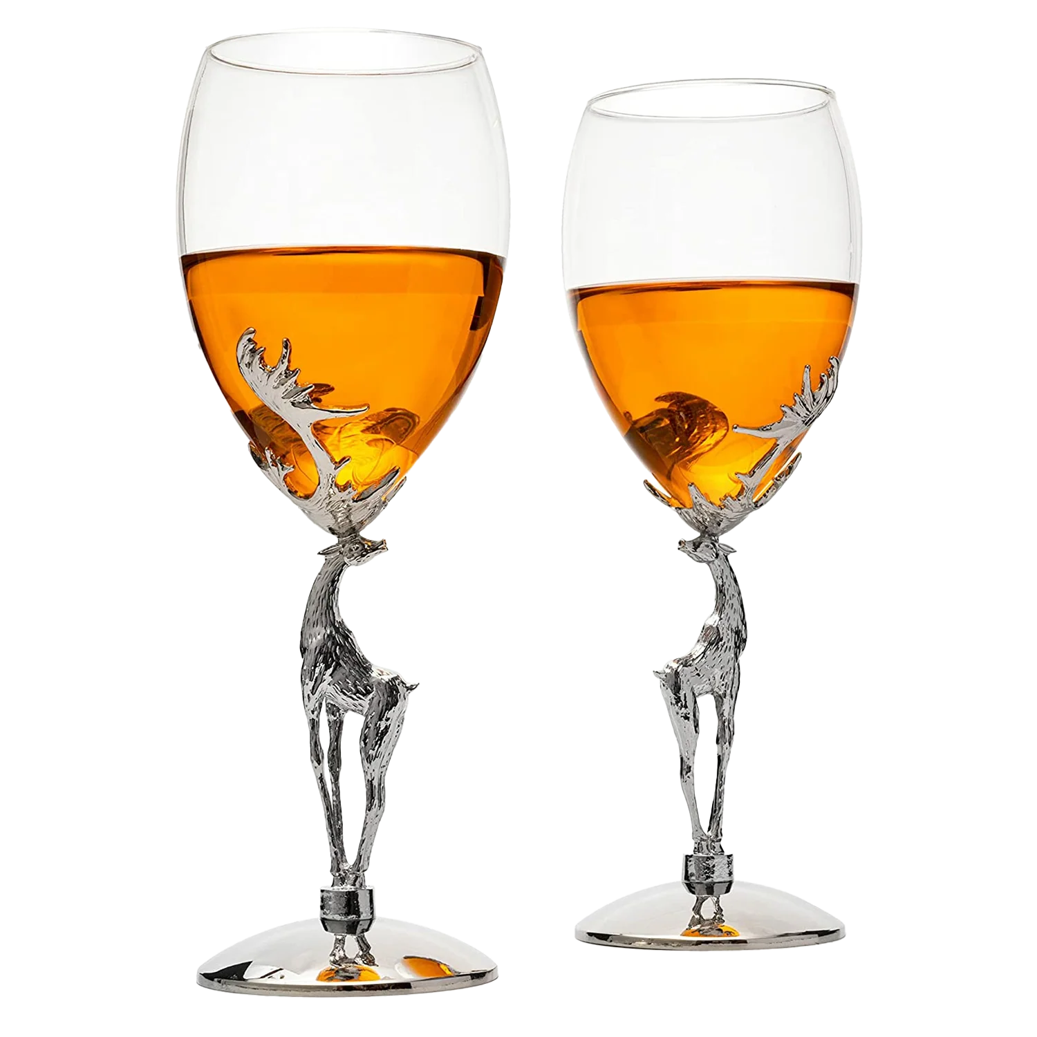 Stag Antler Set of 2 Wine Glasses 9