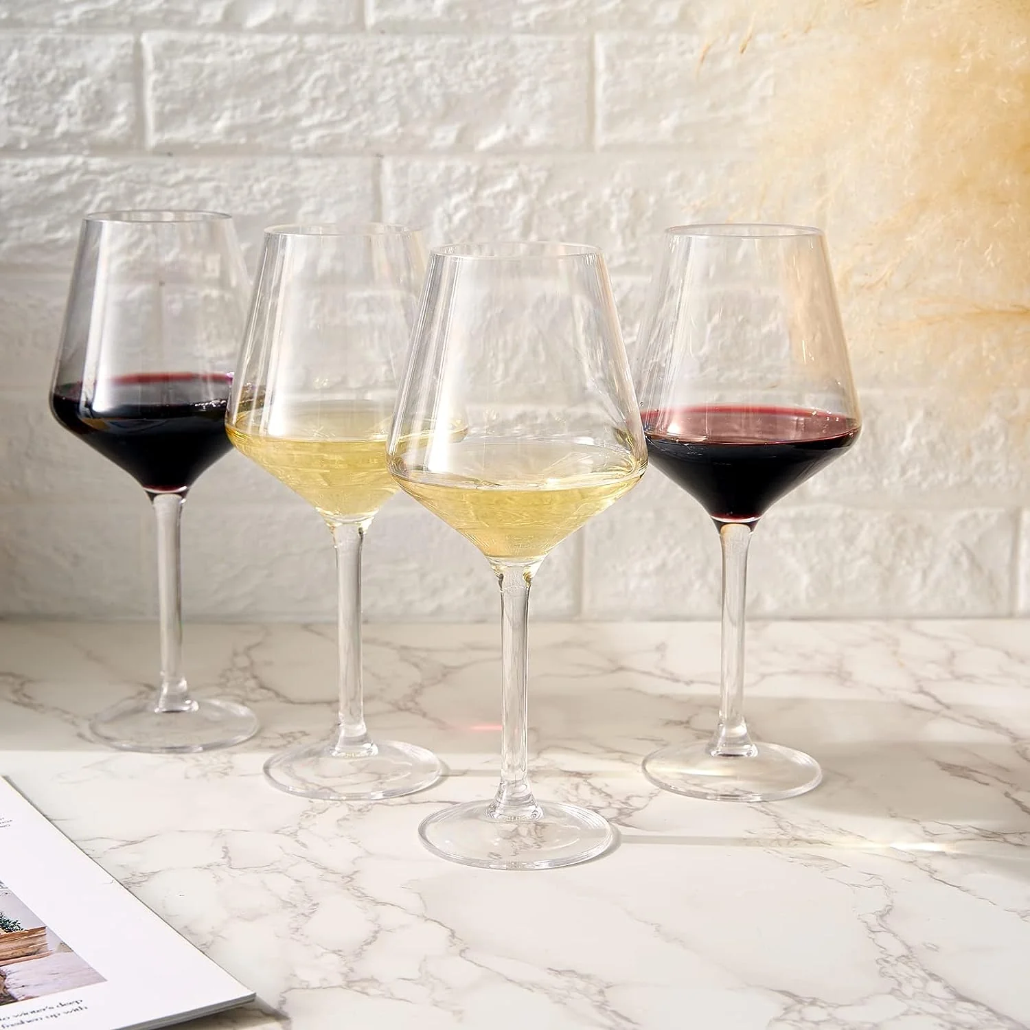 European Style Unbreakable Stemmed Crystal Wine Glasses, | Set of 4 - Keen Glass Solutions