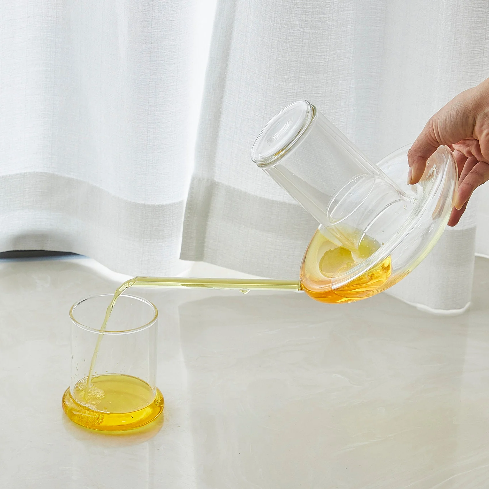 Genie Lamp Stackable Water Carafe & Glasses Set - 1000 ML - Keen Glass Solutions