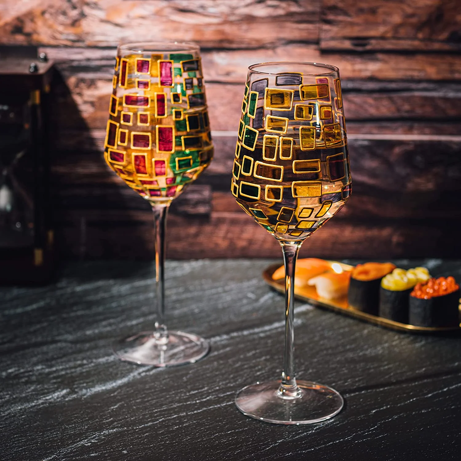 Renaissance Stained Glass Windows, (Stemmed Wine Glasses) - Keen Glass Solutions