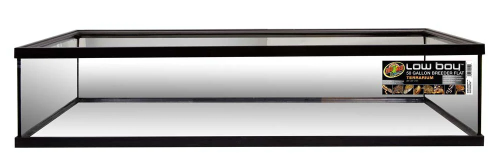 Zoo Med Low Boy Breeder Flat Terrarium Black, Clear 48 in x 24 in 50 gal SD-3 - Keen Glass Solutions