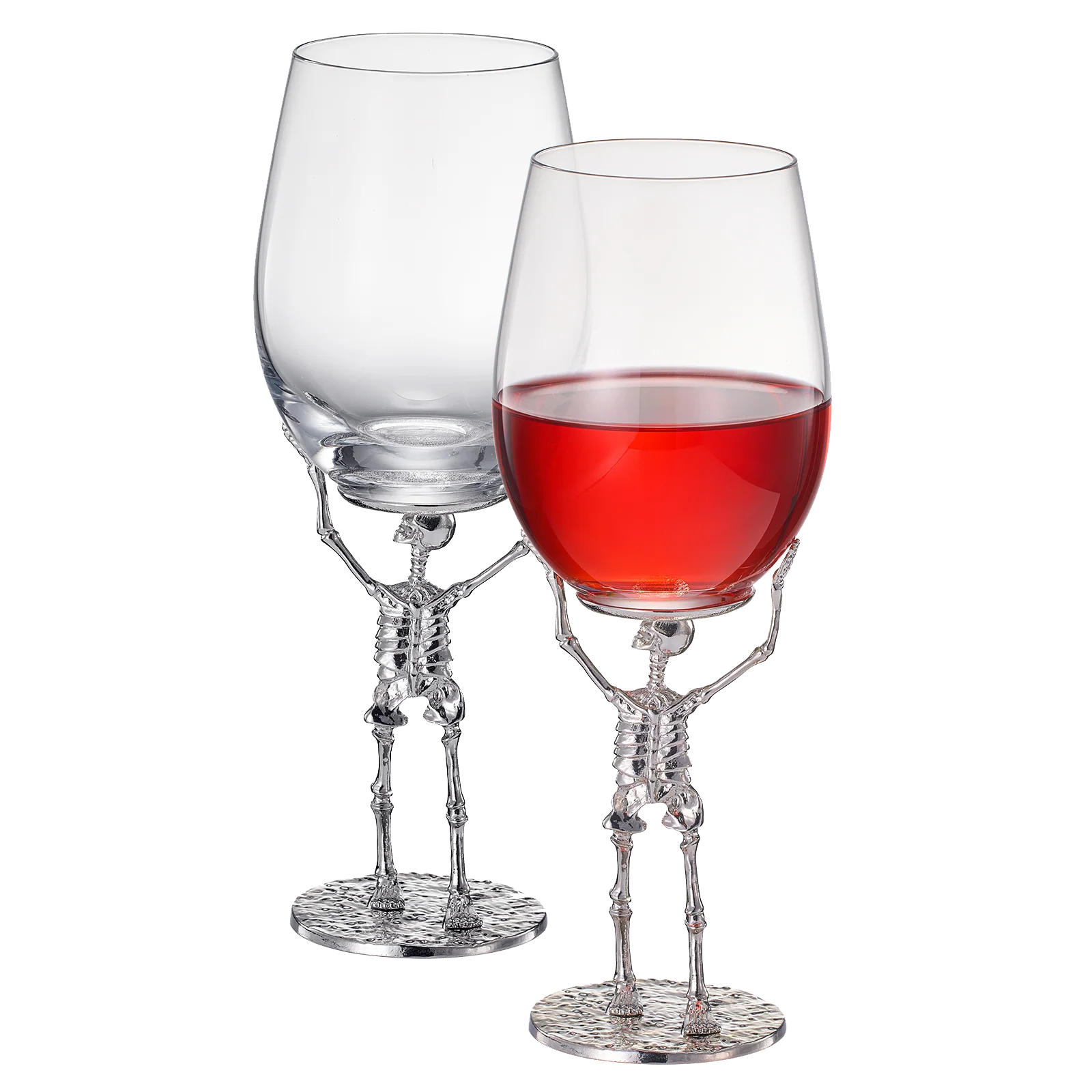 Stemmed Skeleton Wine Glass | Set of 2 | 19oz - Keen Glass Solutions