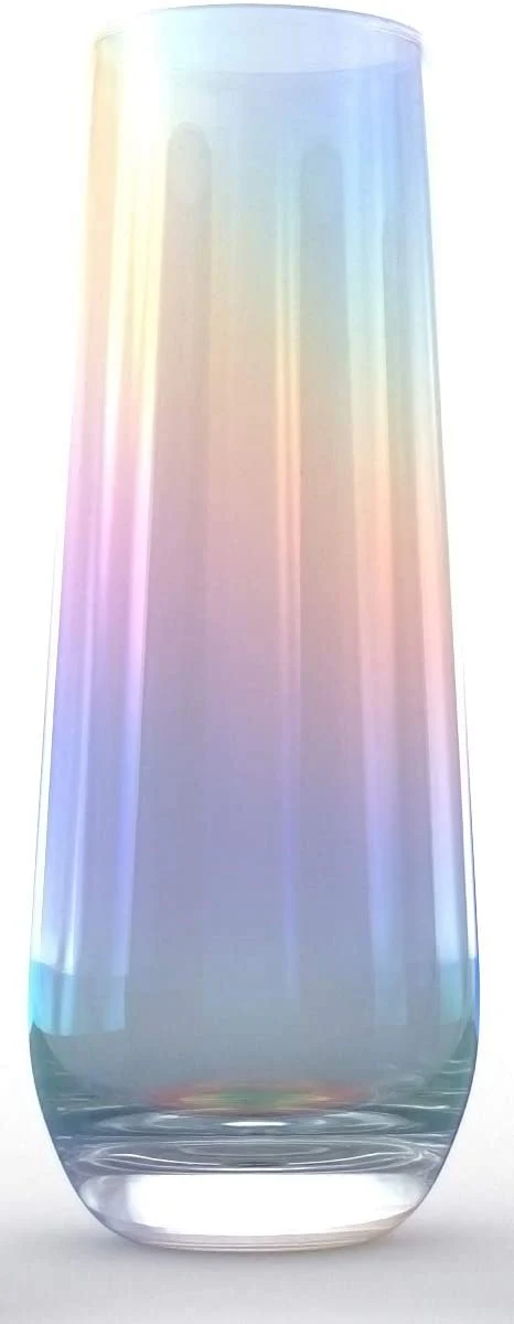 Iridescent Luster Pearl Radiance Set of 4 Wine Glasses 10oz - Keen Glass Solutions